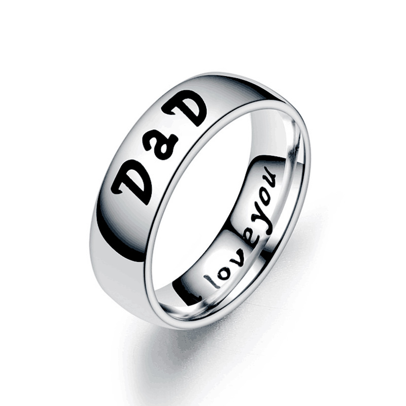 Wholesale Family Member Letters Stainless Steel Ring Nihaojewelry display picture 5