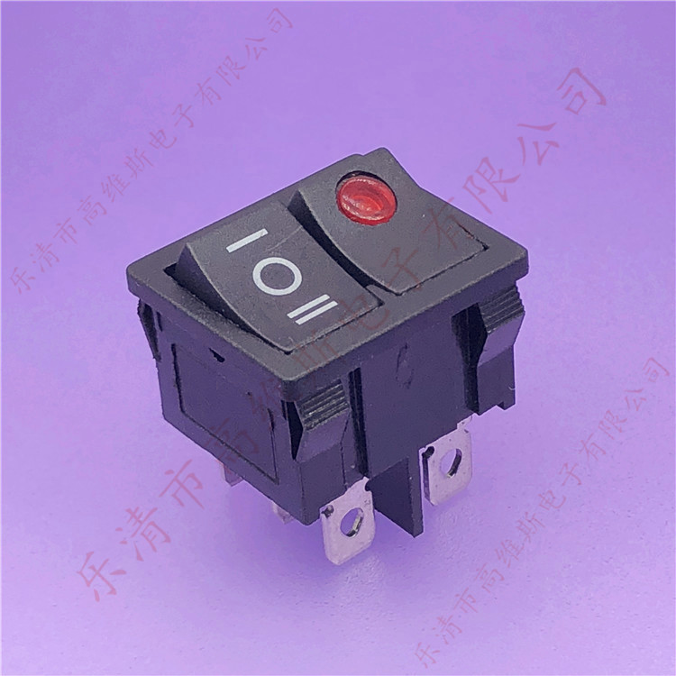 直销 KCD5船型开关双联三档带猫眼12V6脚 5脚21*24翘班开关六脚