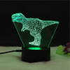 Dinosaur, seven-coloured touch LED night light, creative table lamp, suitable for import, 3D, remote control, creative gift