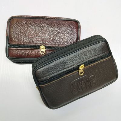 男士多功能真皮手機腰包 6寸橫款穿皮帶手機包腰包三拉軟皮零錢包