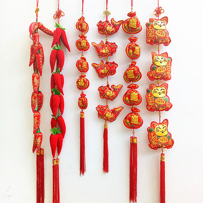 Manufactor Direct selling wholesale new year decorate Blessing bag lantern Pendant Firecracker Pepper string Spring Festival Chinese New Year arrangement Supplies