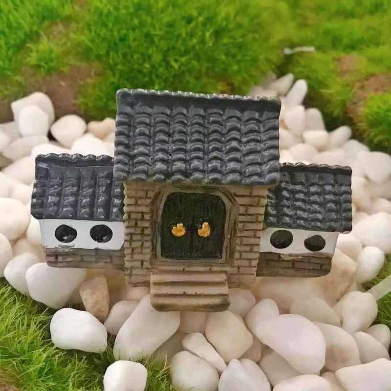Creative decoration ancient city wall courtyard Chinese architecture city gate micro landscape succulent DIY assembly small ornaments