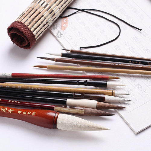 Jintai Culture Chinese Painting Set and Wolf Hair Sheep Hair Dou Brush Student Calligraphy Practice Brush Study Four Treasures Set