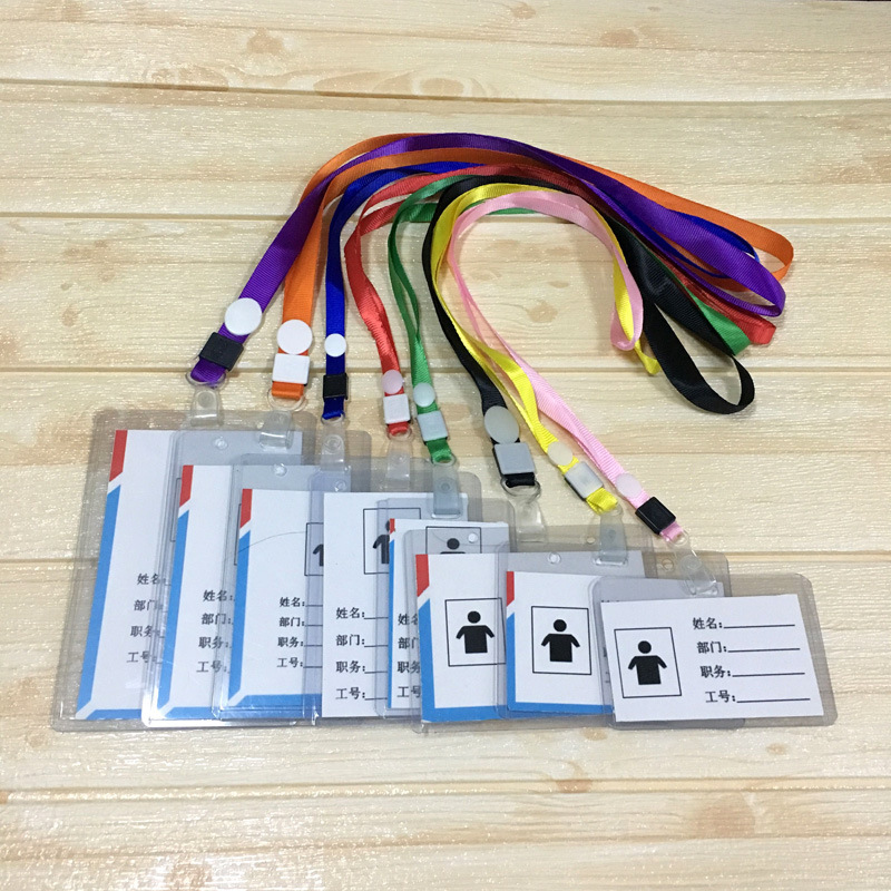 Student campus badge neck staff badge label work card card set with lanyard certificate hanging rope logo Student campus badge neck staff badge label work card card set with lanyard certificate hanging rope logo