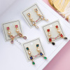 Fashionable square crystal, earrings, Korean style, wish, Amazon, ebay