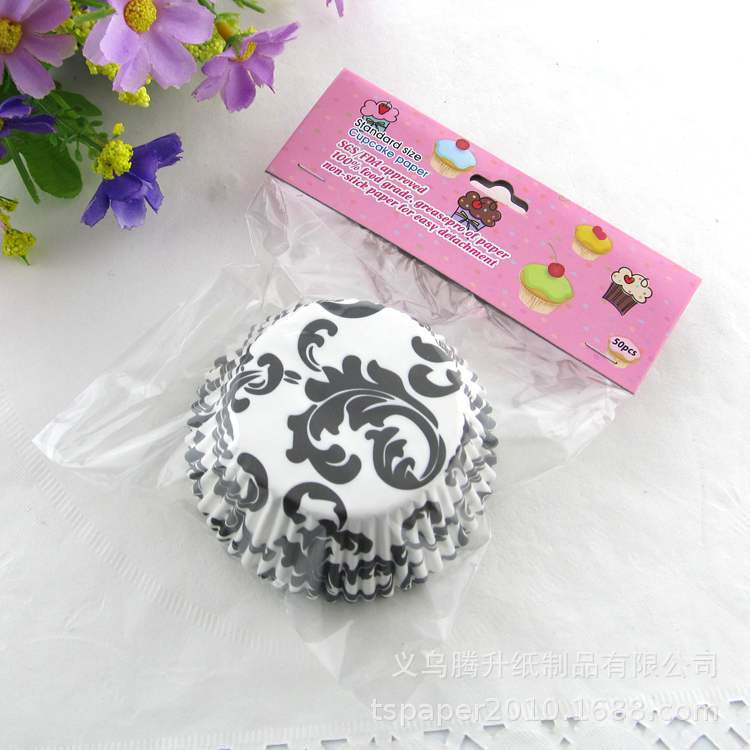 图案   40g防油纸蛋糕杯 一次性蛋糕纸托 烘焙纸杯蛋糕