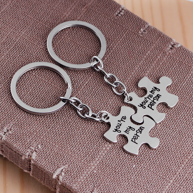 Fashion Letter Puzzle Keychain Wholesale display picture 4
