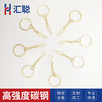 wholesale customized Key ring Jewelry Zhu gall deduction New York chain Wiring Gold color Flat circle parts Manufactor