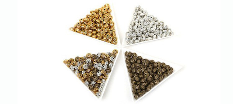 50 Pcs/package Simple Style Printing Alloy Plating Jewelry Accessories display picture 3