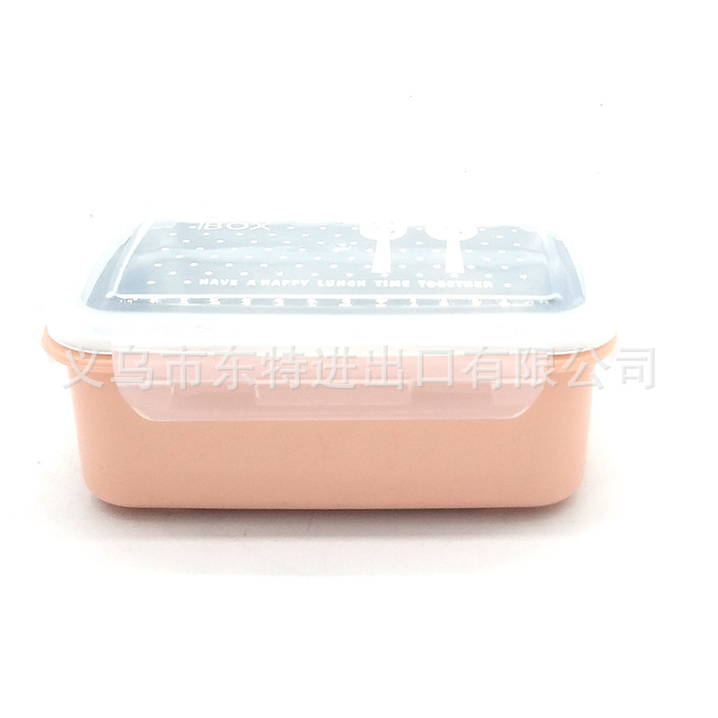 Stainless steel 304 wheat straw compartments bento box, student portable insulated lunch box, rectangular lunch box detail image 5