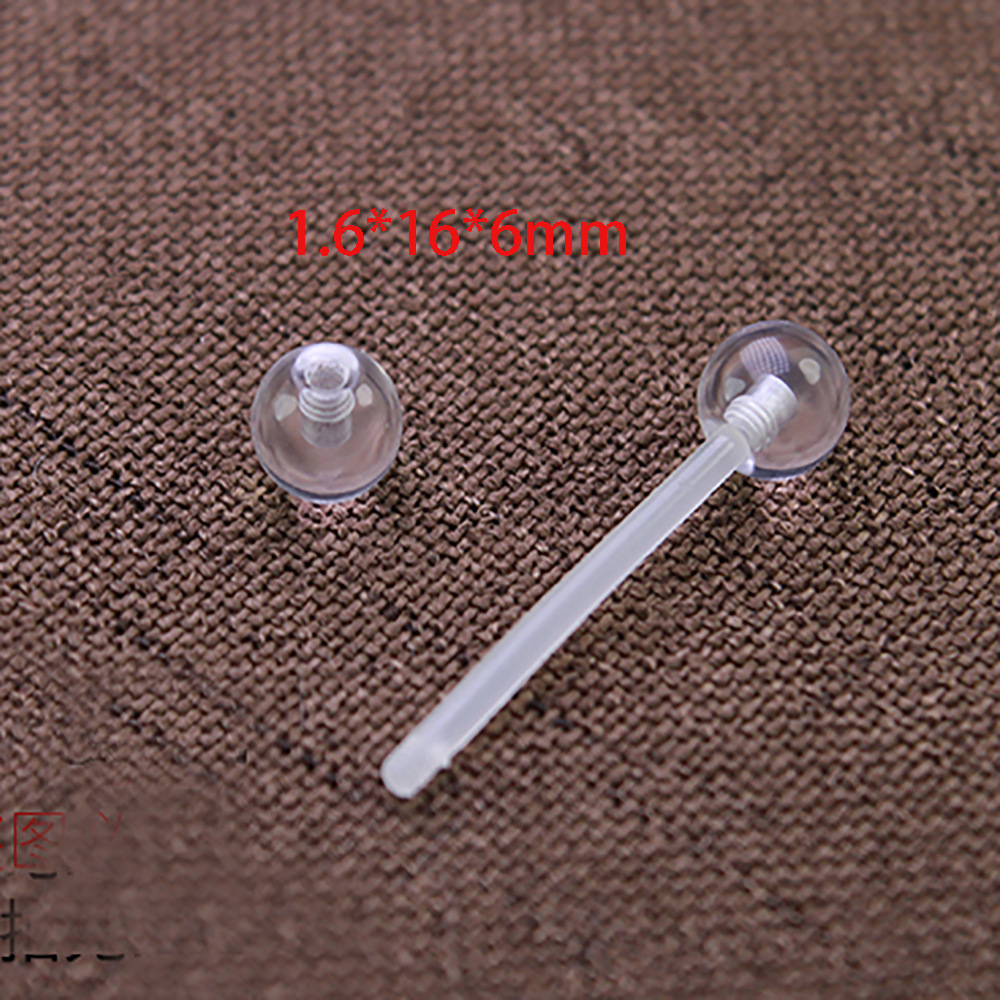Acrylic Clear Belly Button Ring Set - Stainless Steel Eyebrow Tongue Nose Piercing Jewelry detail image 13