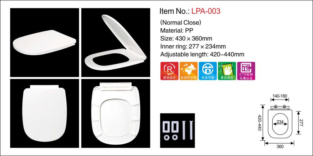 Lepu Sanitary Ware Toilet Seat Cover manufacturer. American toilet seat covers made of PP material. Purchase more at a better price. One-click quick disassembly undefined