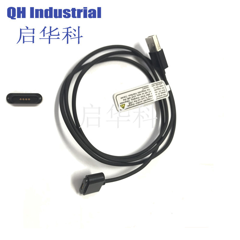 4pin2.0mm间距公母磁吸连接器PogoPin弹簧针应用于自动化工业设备