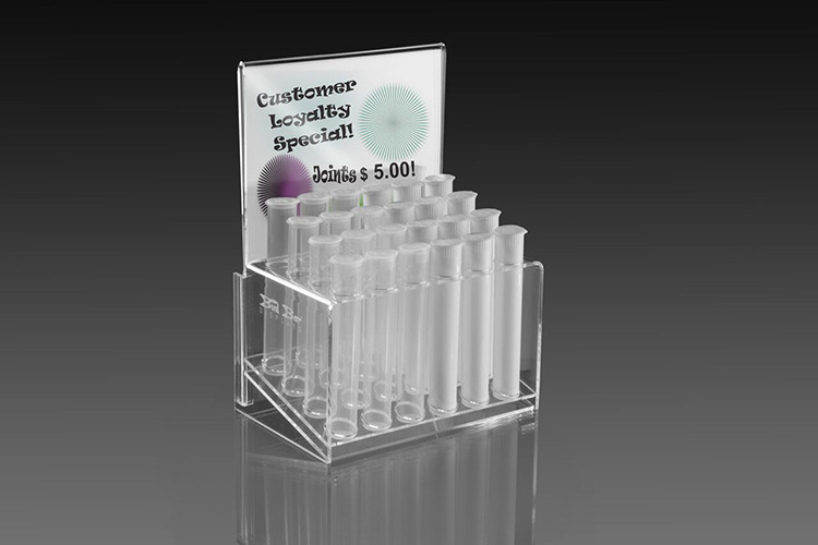 实验室定制透明亚克力展示架 检验中心试管陈列架