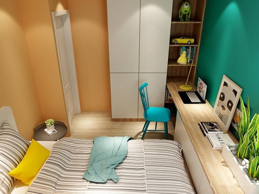 廠家直銷全屋整體衣櫃定制兒現代簡約風格童房衣櫃書桌高低床定制