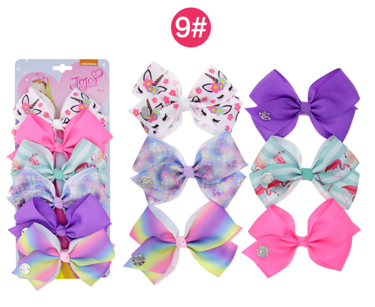 Fashion Cartoon Unicorn Bow Knot Cloth Hair Clip 1 Set display picture 3