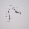 Manufacturers supply a variety of Korean version of stainless steel French buckle hook DIY jewelry single hook manual accessories to protect color