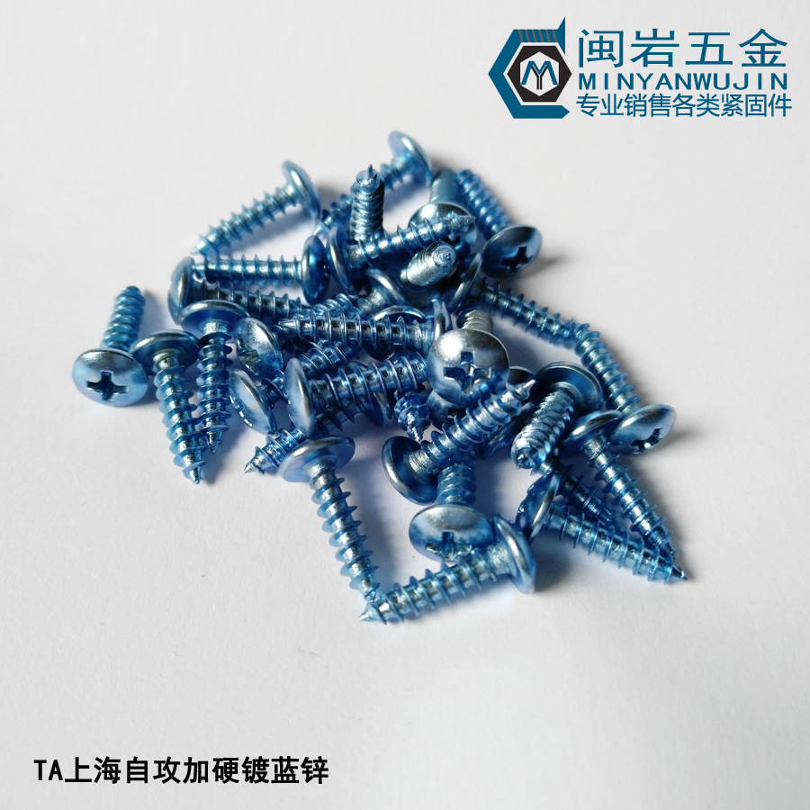 上海加硬大扁头自攻TA3*6~40mm 加硬镀蓝锌  大扁头自攻 千个单价