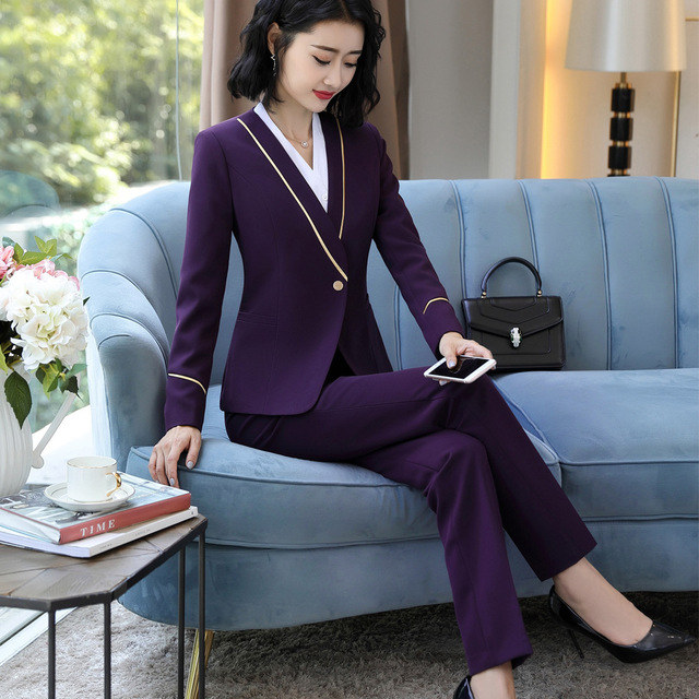 High Speed Railway Long Sleeve Professional Skirt Formal Suit 