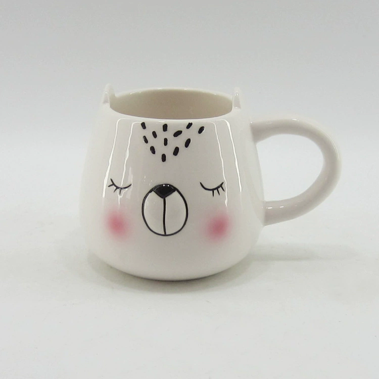 Factory direct cup export Baiyun soil cup painted lamb cup lamb shape ceramic mug cup