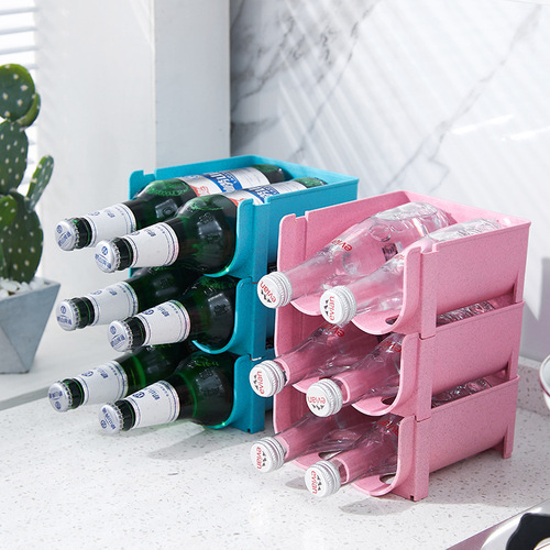 Creative Multifunctional Refrigerator Beer Beverage Storage Rack Home Stackable Can Storage Rack Wholesale