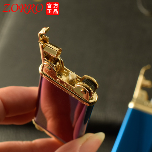Zorro 585 kerosene lighter new narrow machine slim thin metal brass creative personality lighter wholesale