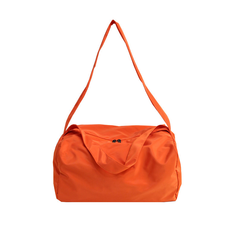 Women's Medium Nylon Canvas Solid Color Basic Zipper Shoulder Bag display picture 30