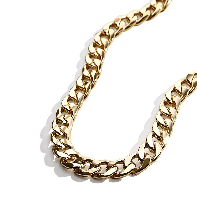 Simple Style Style Fashion Exaggerated Big Gold Chain Metal Neck Chain Clavicle Chain