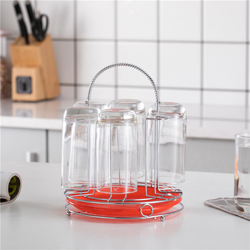 Wholesale cup holder water cup upside down cup holder kitchen supplies six cup holder drain cup holder hotel bar KTV wine glass holder
