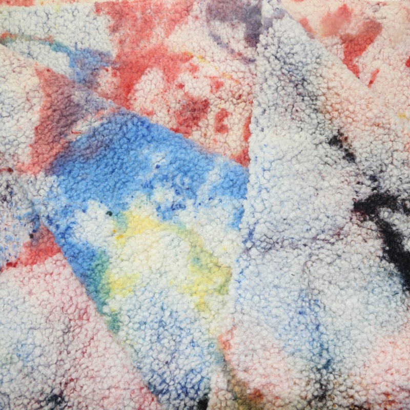 服装家纺玩具面料全涤针织纬编手工扎染蚂蚁泰迪绒羊羔绒舒棉绒布