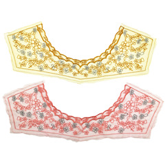 網紗衣領繡花 蕾絲面料刺繡裝飾領 diy輔料高檔柔軟質感領花