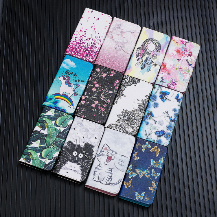 Simple Style Leaf Cat Flower Pu Leather     Phone Cases display picture 1