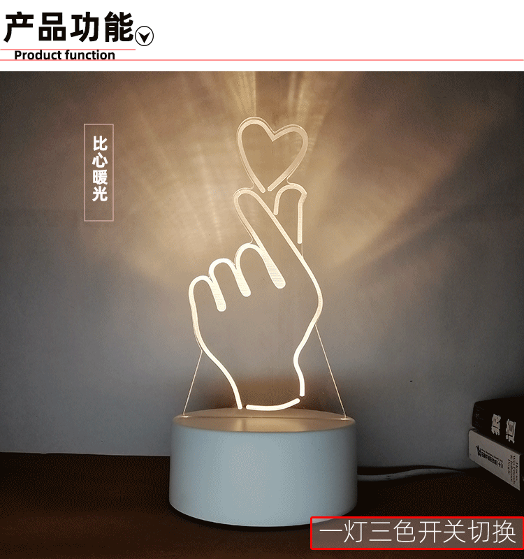 Креативный трехмерный акриловый ночник, дизайнерская настольная лампа с гравюрой, светильник, украшение, 3D, подарок на день рождения