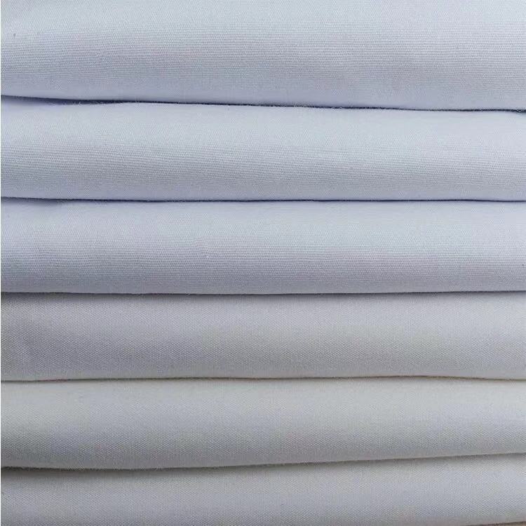 厂家梭织棉布精梳40S府绸衬衫优质面料 全工艺精梳白色布现货