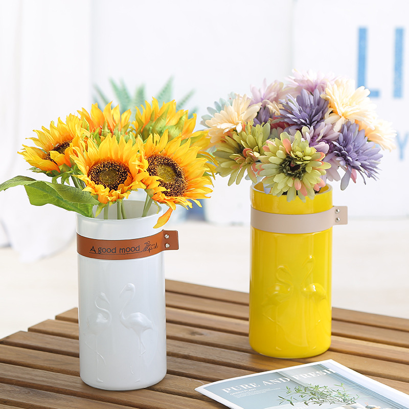 透明玻璃花瓶水培插花瓶客厅家居装饰摆件客厅北欧百合富贵竹花器|ms