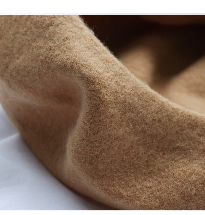 105g Weight Beret Hat Hats Type Daily Occasion Woolen Material Solid Color Pattern Winter, Spring, Autumn Season Women's Gender Plush Design Korean Style Style Eaveless Rim Women's Korean Style Solid Color Plush Eaveless Beret Hat 28