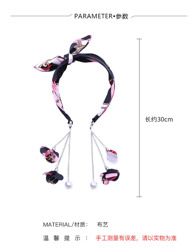 Bowknot Stirnband Haarbündel Weibliche Koreanische Studentin Niedlichen Quaste Streamer Stirnband Internet-promi-mädchen All-match Stirnband Kopfschmuck display picture 21