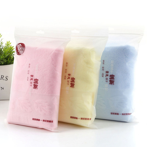 Sanding bag packaging, pure cotton towel factory wholesale, thick home use 100% cotton absorbent face towel with embroidered logo