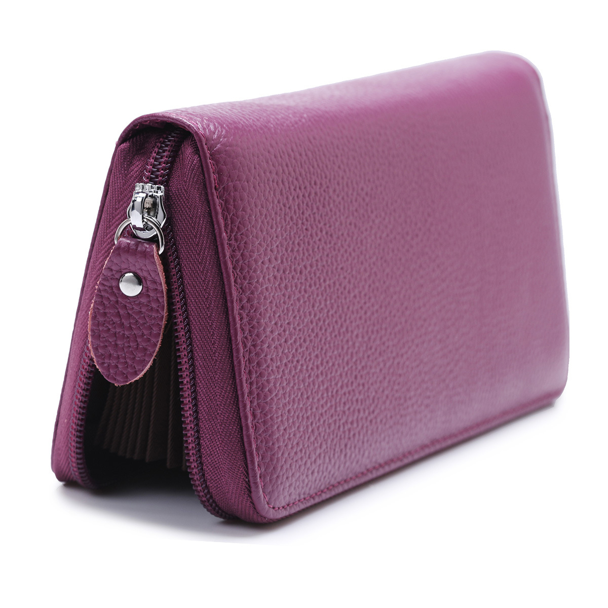 165g Weight Polyester Lining Material Zipper Closure Type Business, Travel Occasion Leather Material Solid Color Pattern Unisex Gender Fashion Style Square Shape Coffee, Pink, Purple, Red, Blue, Black Color Anti-rfid Creative Men's And Women's Leather Long Wallets Multi-function Zipper Wallet 39