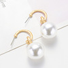 Advanced small design earrings from pearl, light luxury style, trend of season, simple and elegant design, wholesale