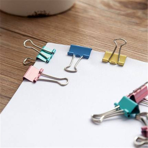 Office stationery color long tail clip household metal file clip colorful stainless steel bill clip binding long tail clip