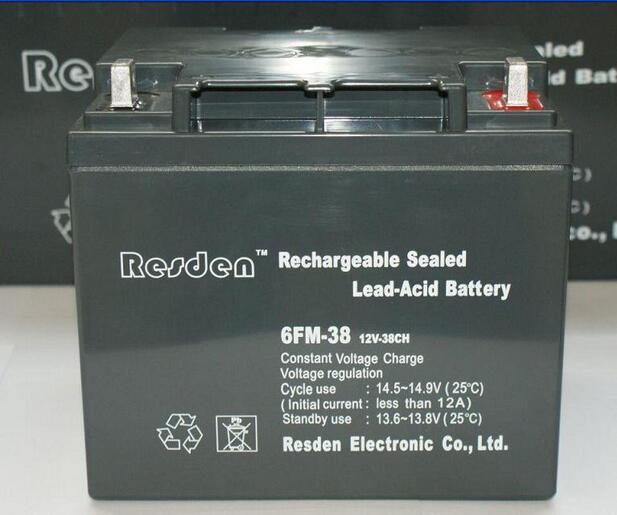 雷斯顿蓄电池12V33AH Resden蓄电池6FM-33 12V-33CH UPS电瓶