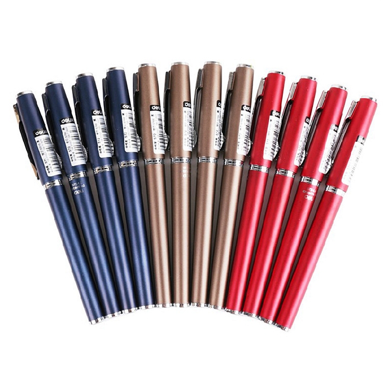 得力 S72 签字笔中性笔水笔 1mm 12支/盒 (单位:支) 黑色