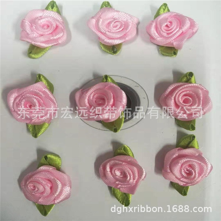 东莞厂家专业生产制作手工玫瑰花 丝带花蝴蝶结
