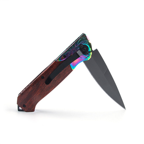 Outdoor folding knife high-hardness survival fruit knife portable pocket knife sharp self-defense small knife folding knife