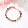 Fashionable golden zirconium, fresh bracelet, European style, pink gold, simple and elegant design