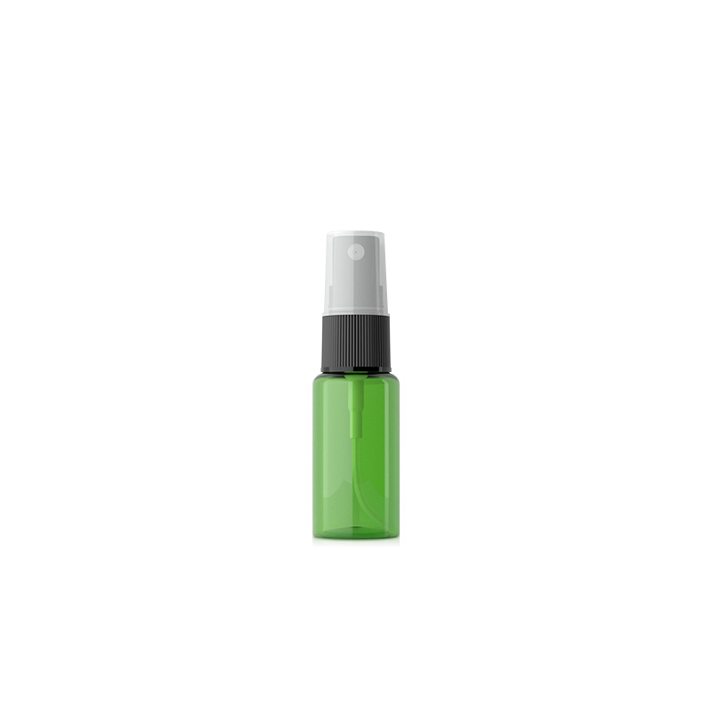 15ml botella de spray de hombro redondo botella de plástico PET botella de rocío puro botella de tóner cosméticos sub-botella