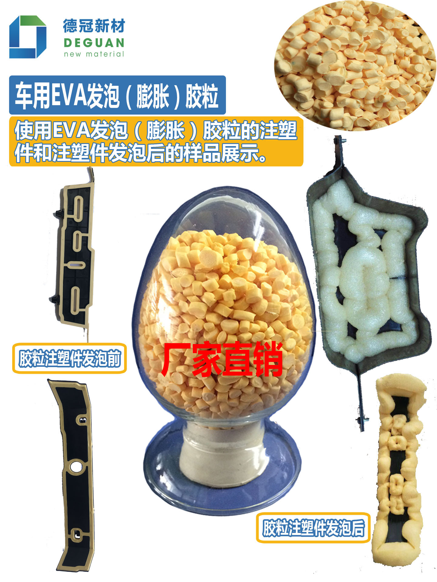 车用膨胀胶粒发泡胶粒发泡母粒EVA发泡胶PE发泡胶发泡颗粒