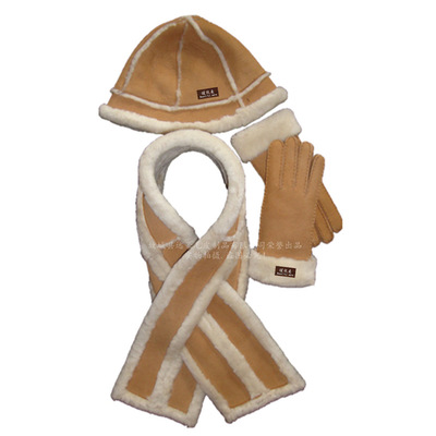 new pattern Fisherman hat genuine leather Three-piece Suite Fur integrated Sheepskin thickening keep warm