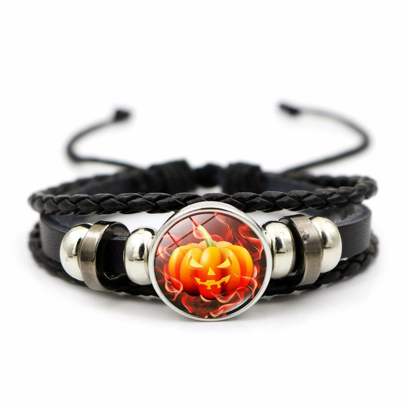 Bracciale con perline tema halloween gioiello in metallo_voghion.com
